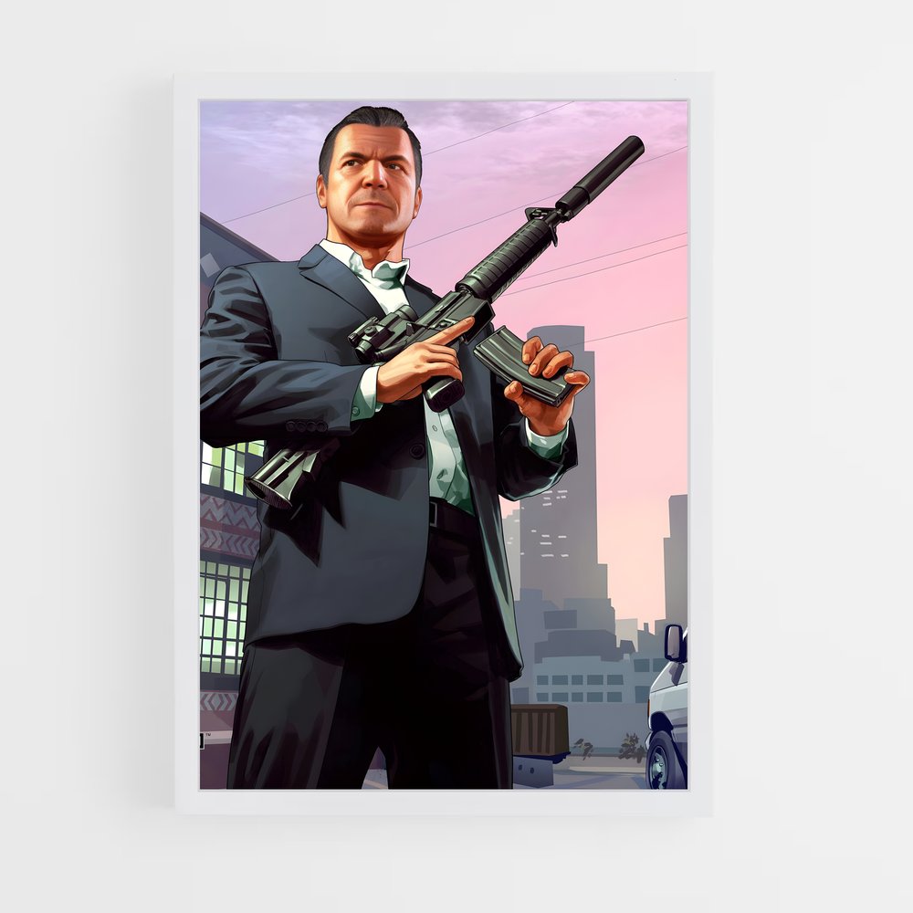 Poster Gta Homme – affiche GTA V (vue 3)
